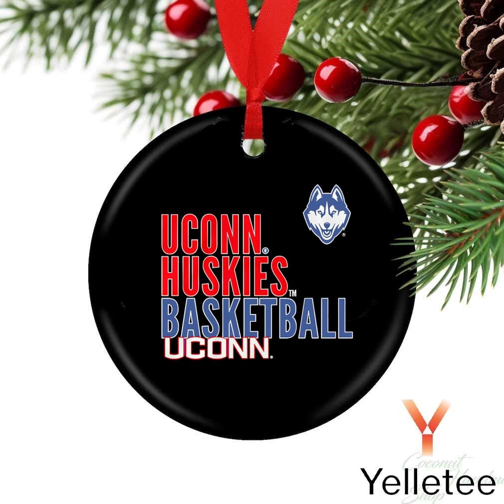 UConn Huskies basketball text logo Ornament