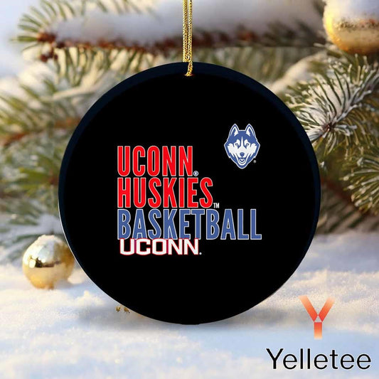 UConn Huskies basketball text logo Ornament