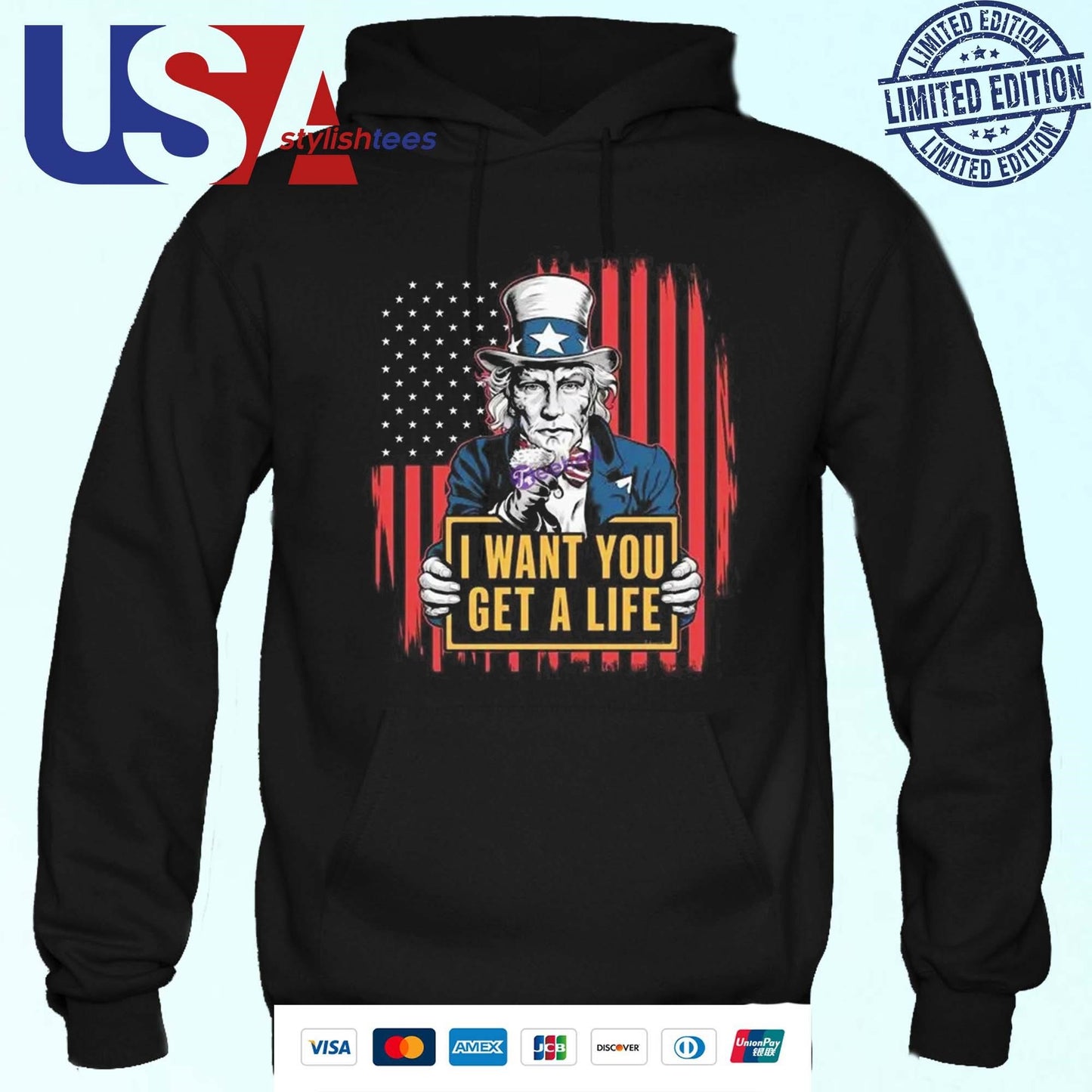 Uncle Sam I Want You To Get A Life 4Th Of July 2024 Shirt