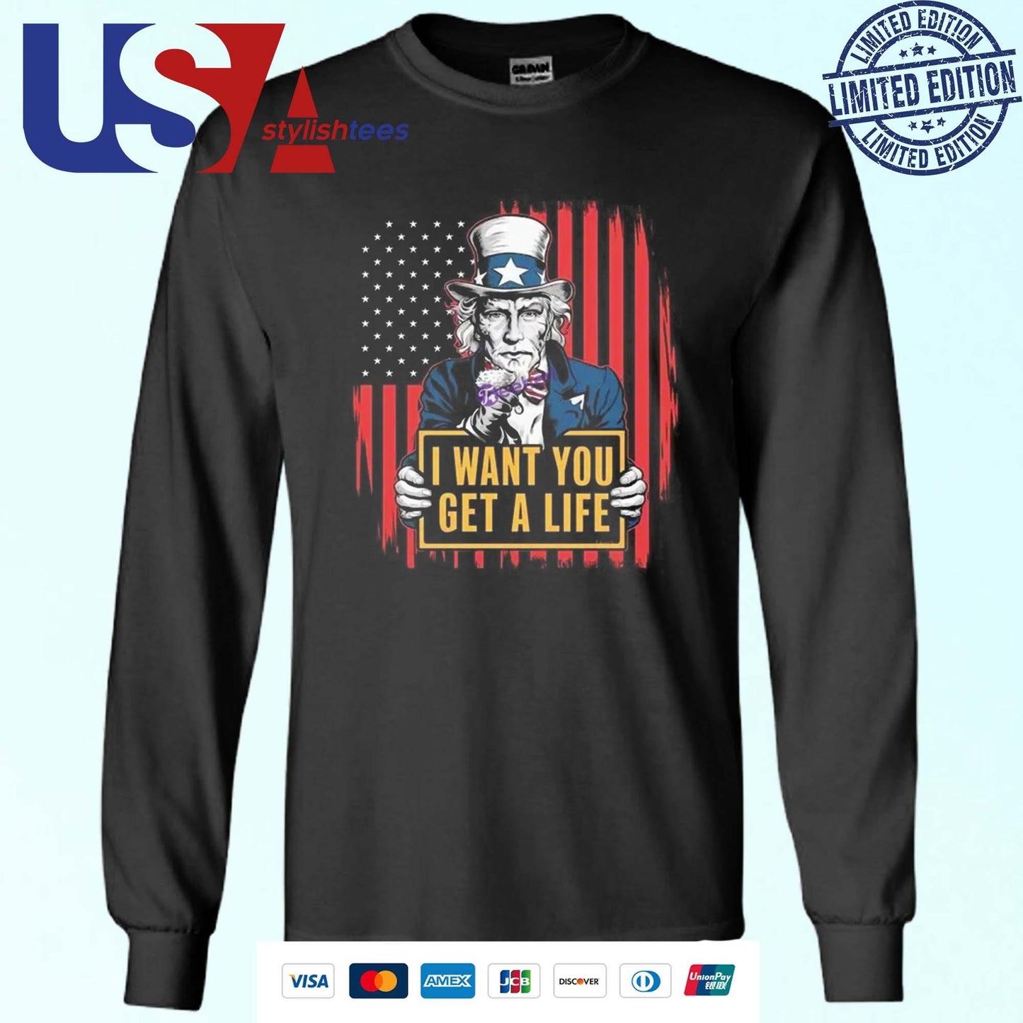 Uncle Sam I Want You To Get A Life 4Th Of July 2024 Shirt