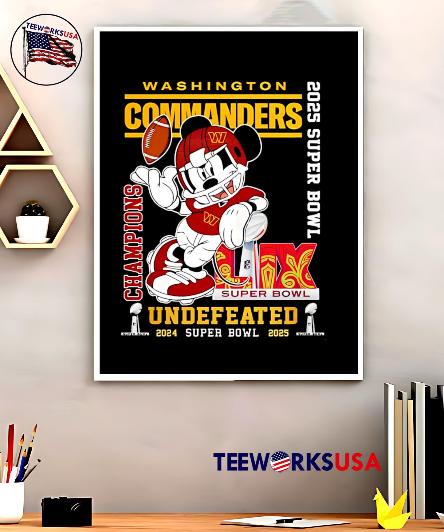 Undefeated 2024-2025 Super Bowl Champions Washington Commanders NFL shirt