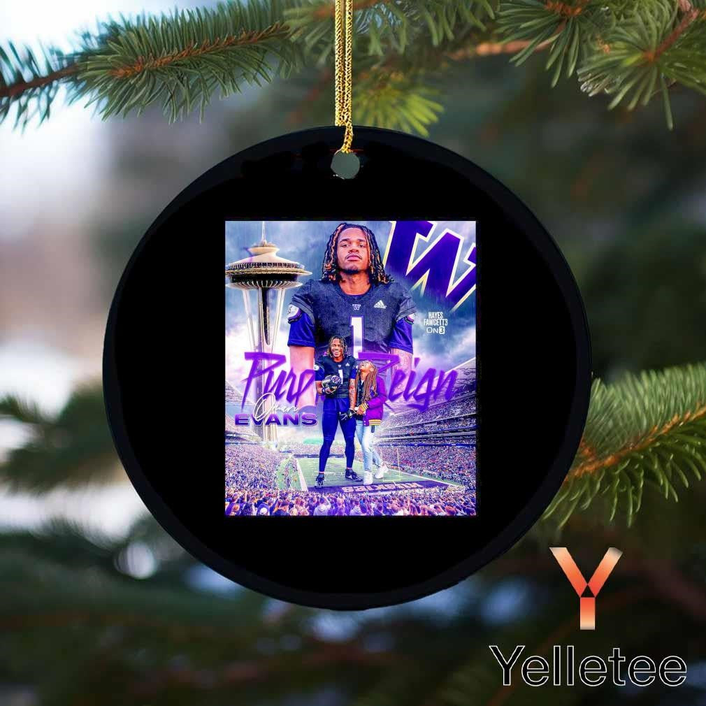 WR Omari Evans purple reign Washington ornament