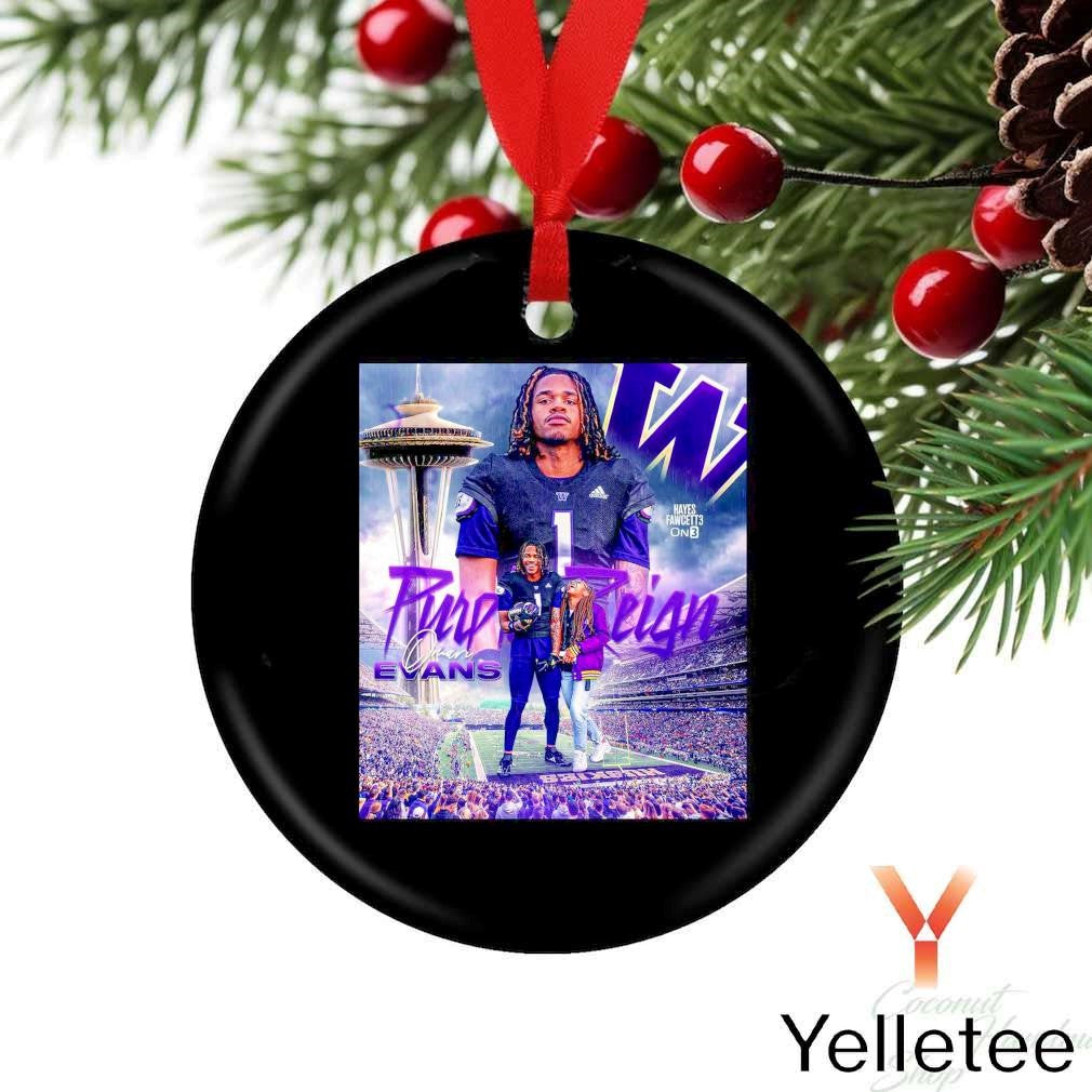 WR Omari Evans purple reign Washington ornament