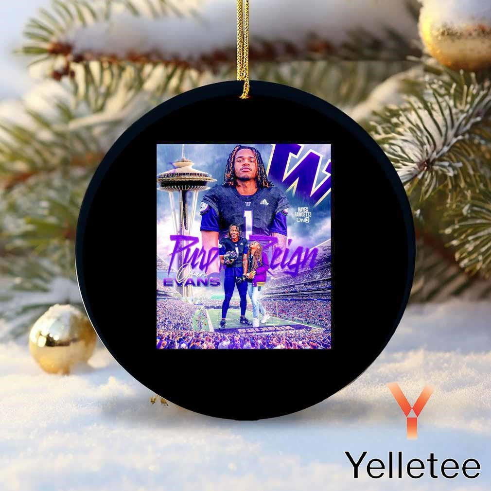 WR Omari Evans purple reign Washington ornament