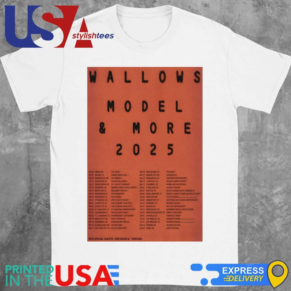 Wallows 2025 Model &amp; More Tour T-shirt