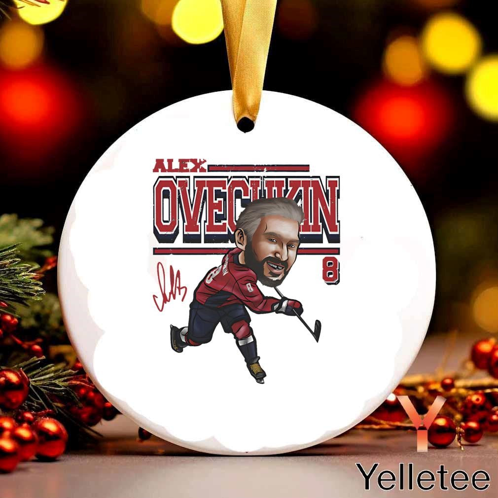 Washington Capitals Alex Ovechkin caricature signature Ornament