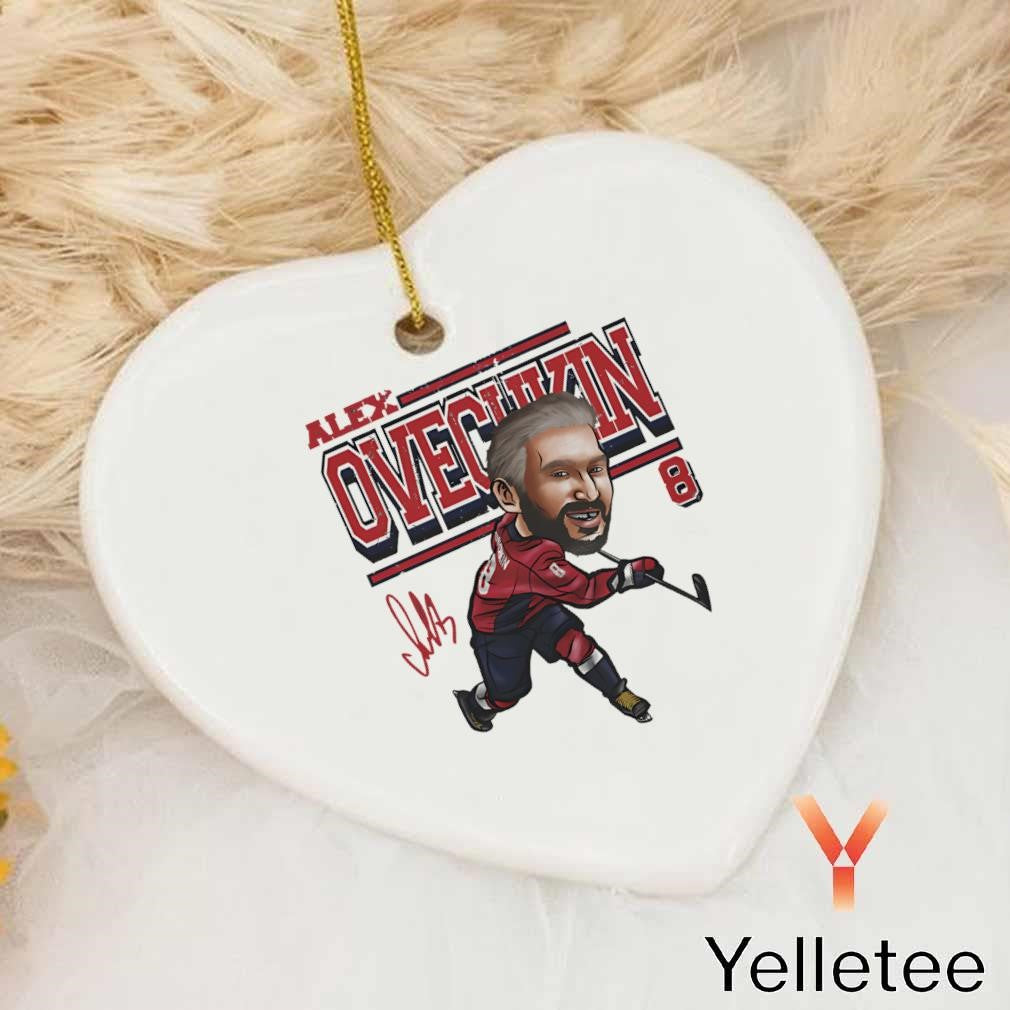 Washington Capitals Alex Ovechkin caricature signature Ornament