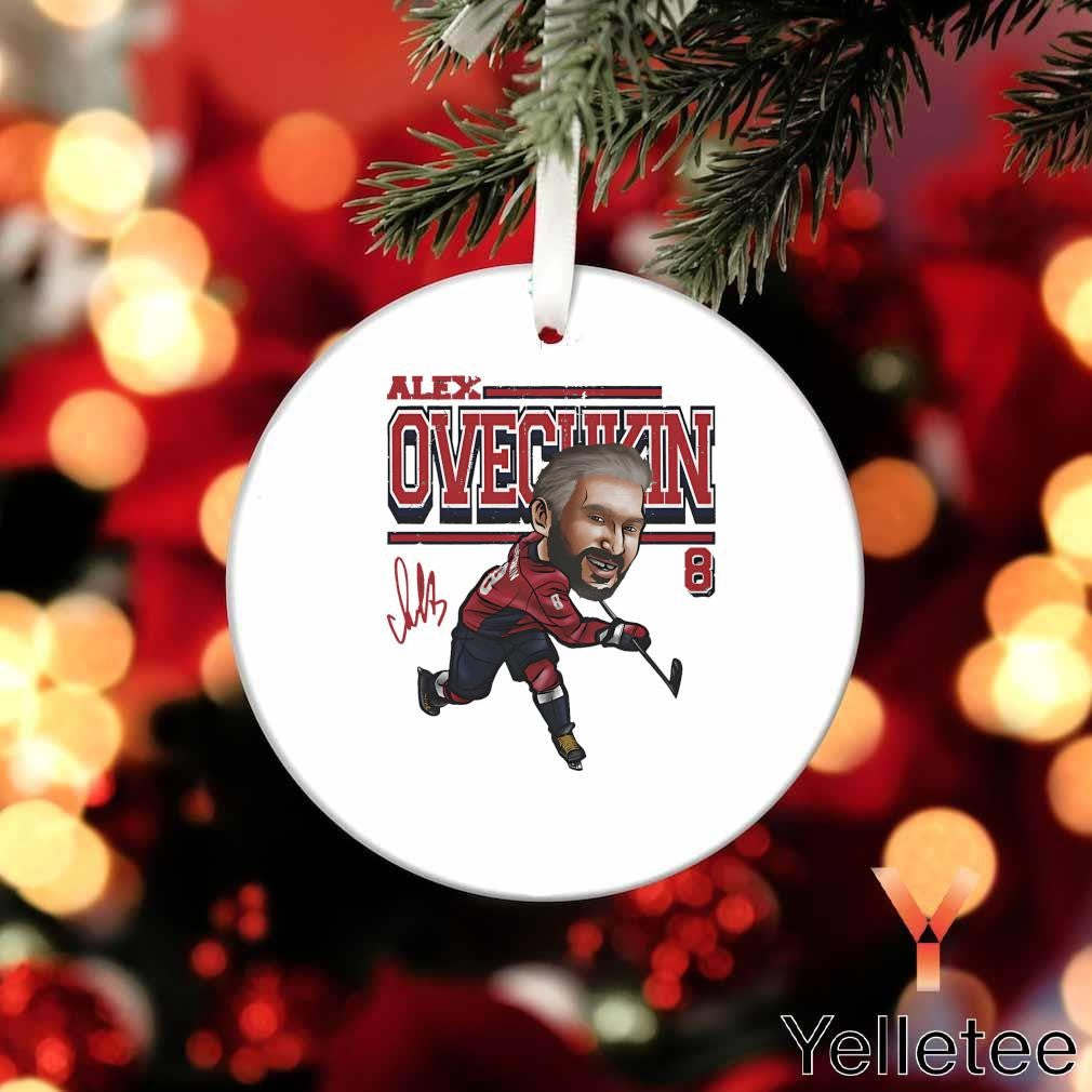 Washington Capitals Alex Ovechkin caricature signature Ornament