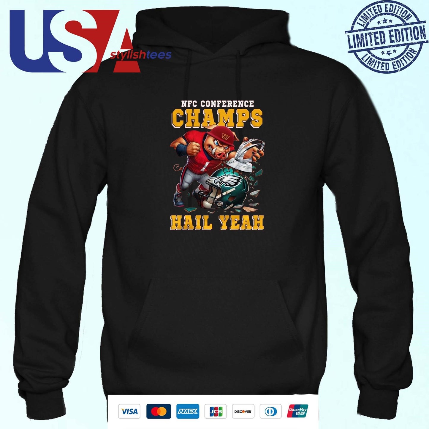 Washington Commanders NFC Conference Champs Chiefs Hail Yeah 2025 Shirt