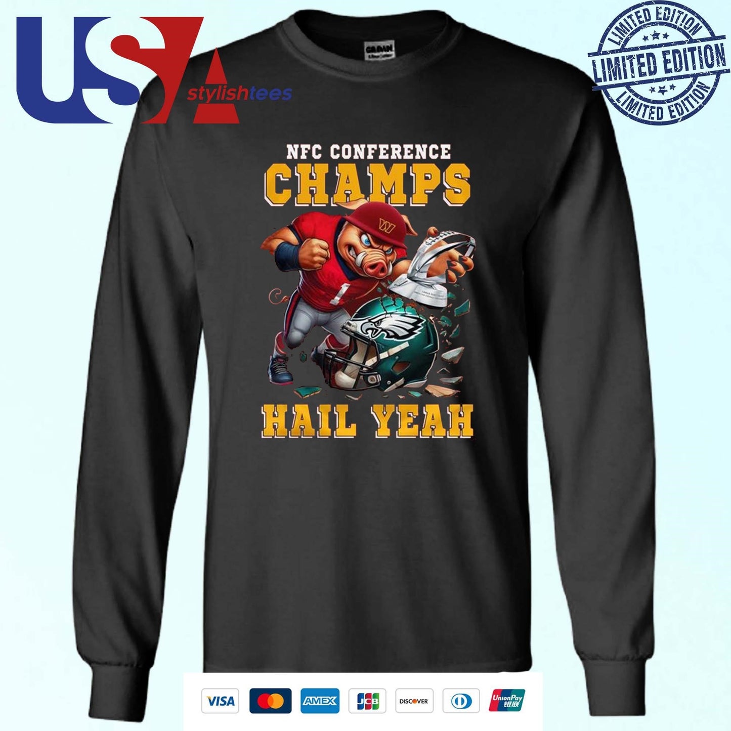 Washington Commanders NFC Conference Champs Chiefs Hail Yeah 2025 Shirt