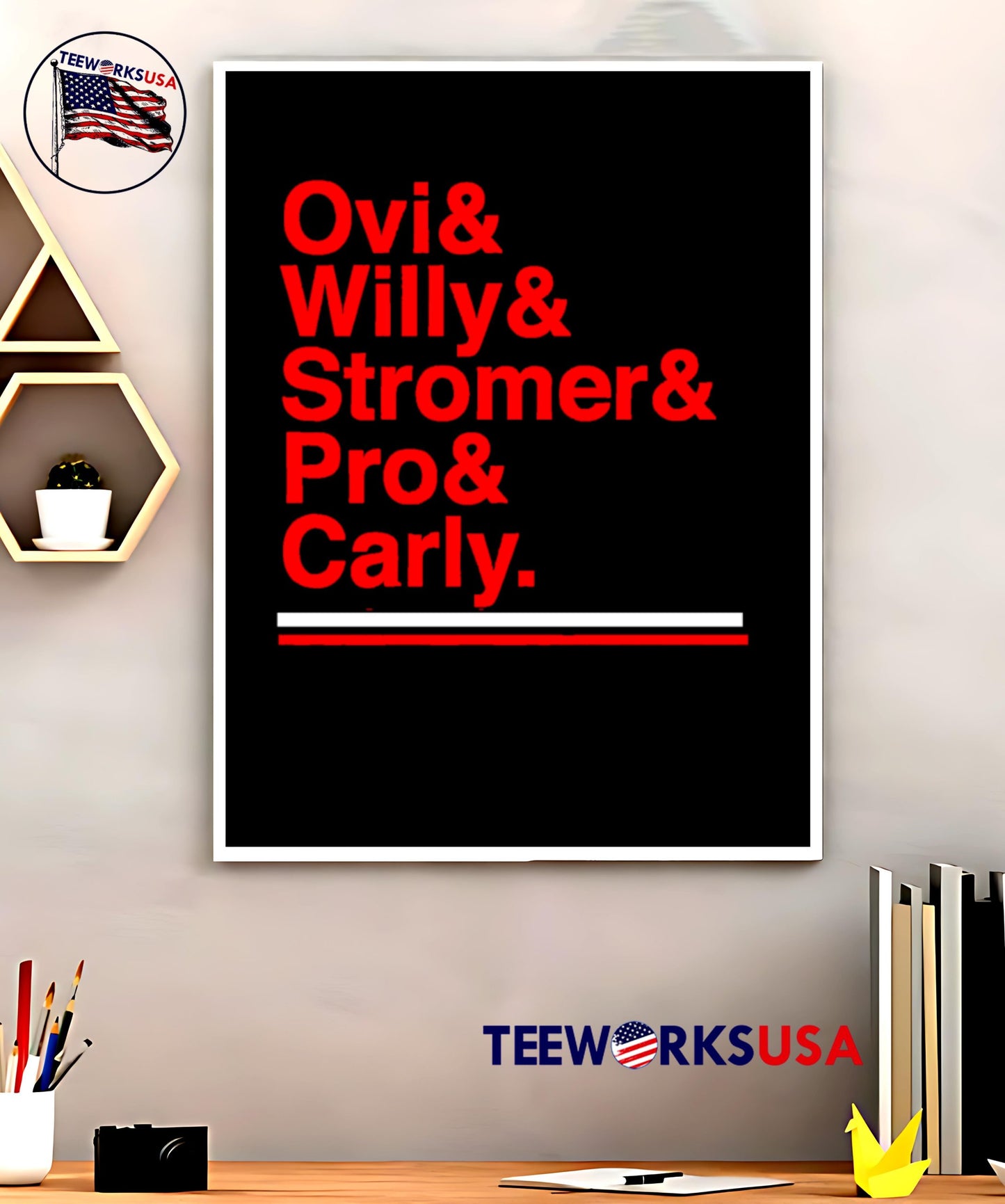 Washington Hockey Ampersand Ovi &amp; Willy &amp; Stromer &amp; Pro &amp; Carly shirt