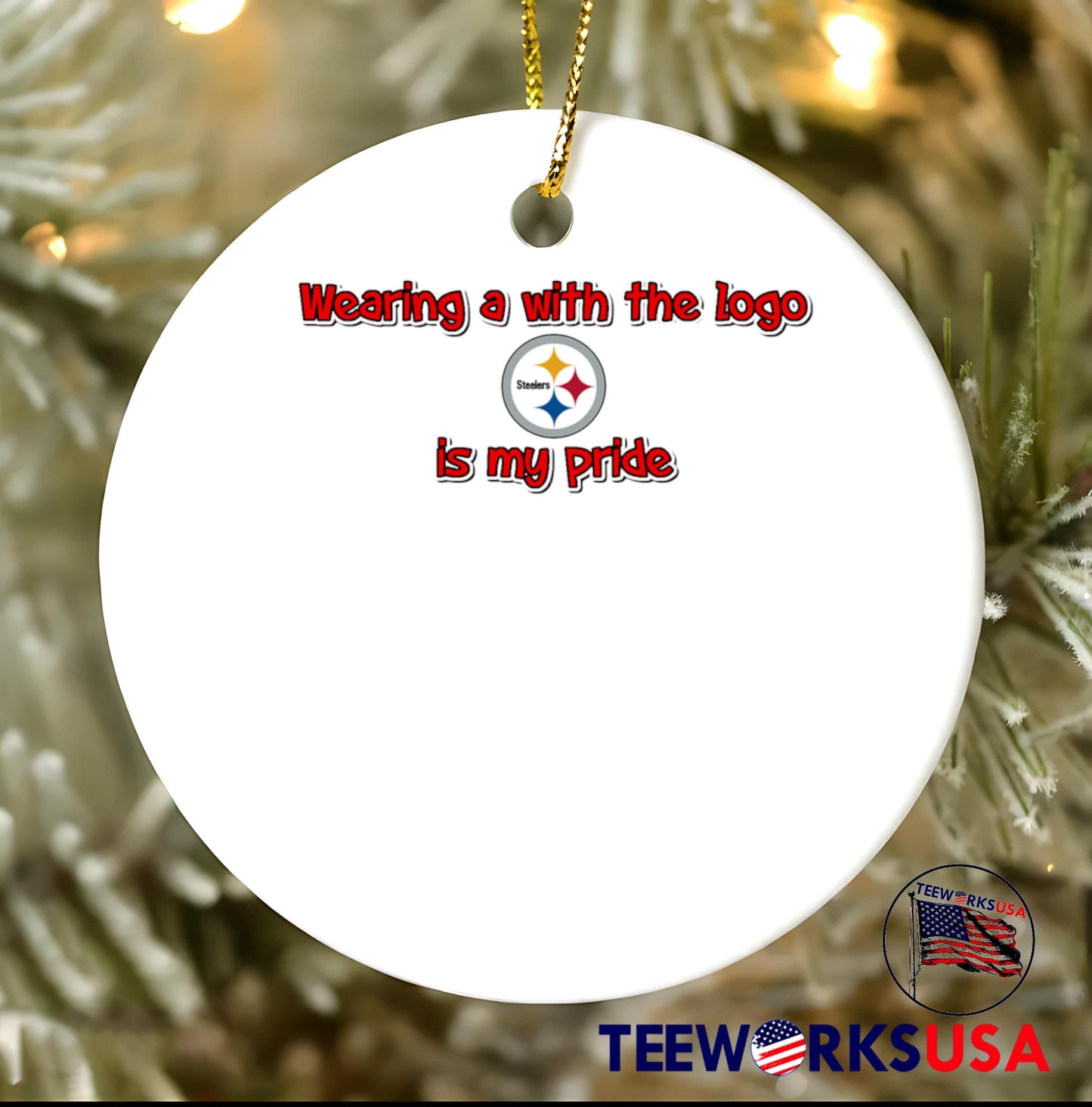 Wearing a with the logo Pittsburgh Steelers is my pride shirt