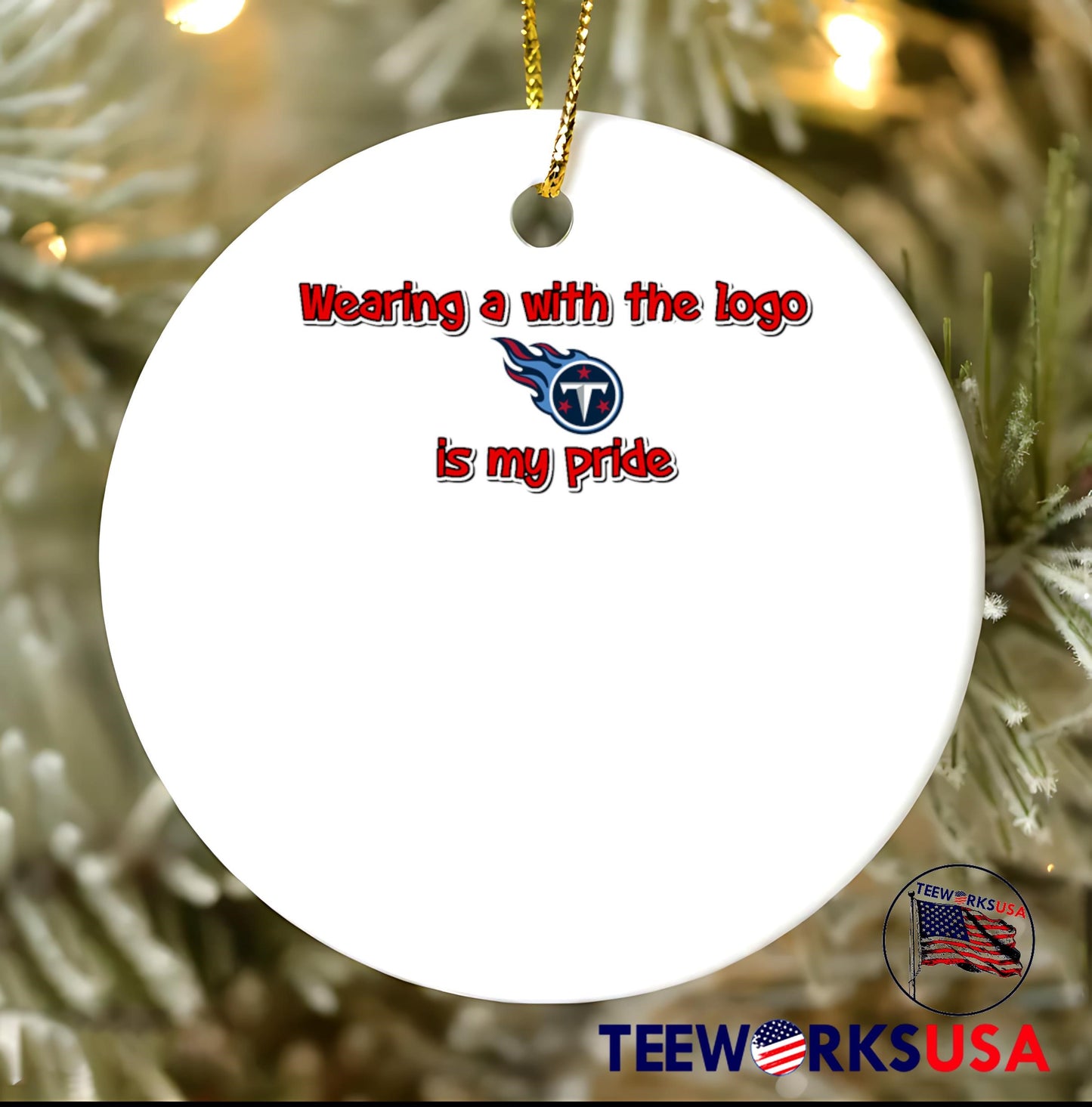 Wearing a with the logo Tennessee Titans is my pride shirt