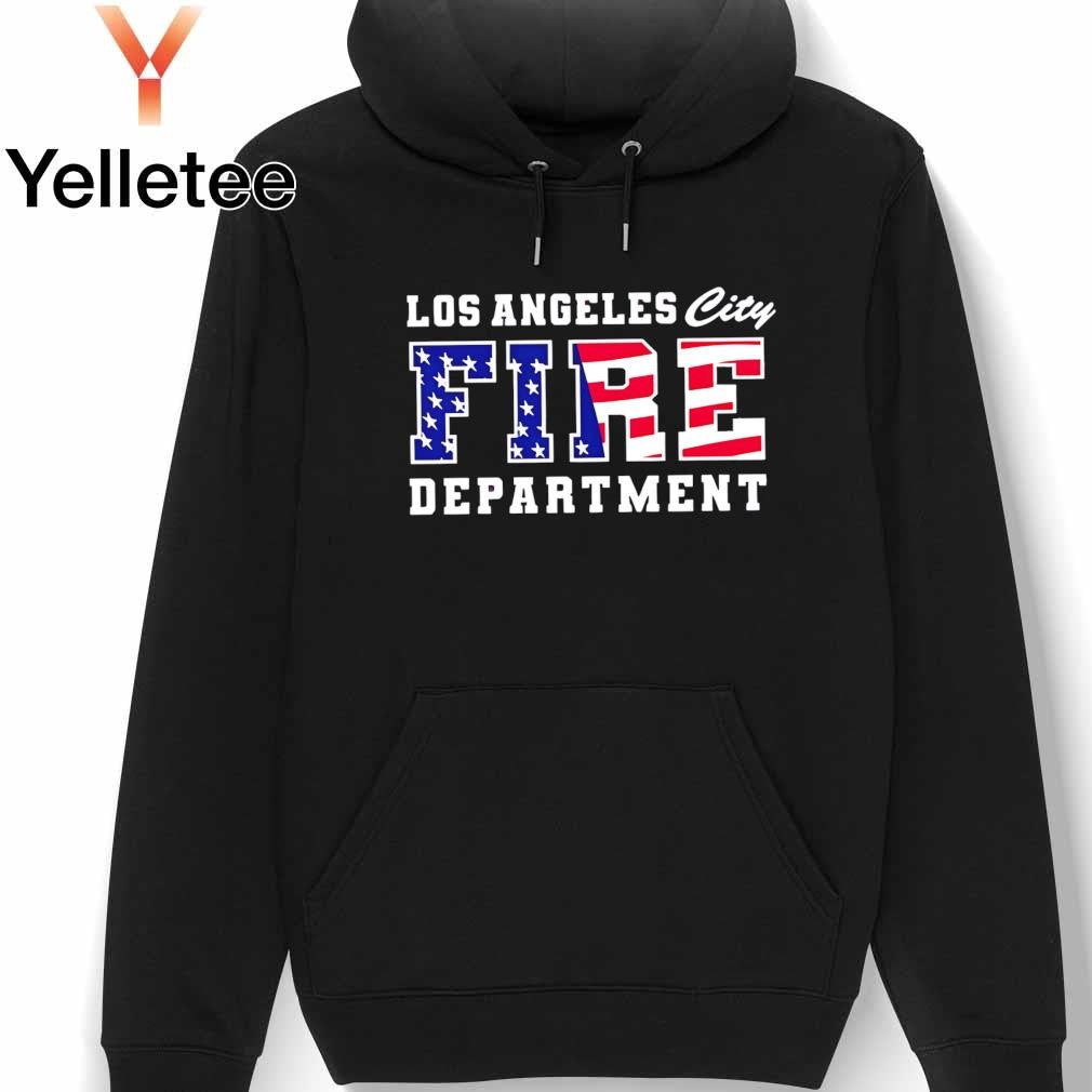 Wildfires Los Angeles city fire department patriotic US flag shirt