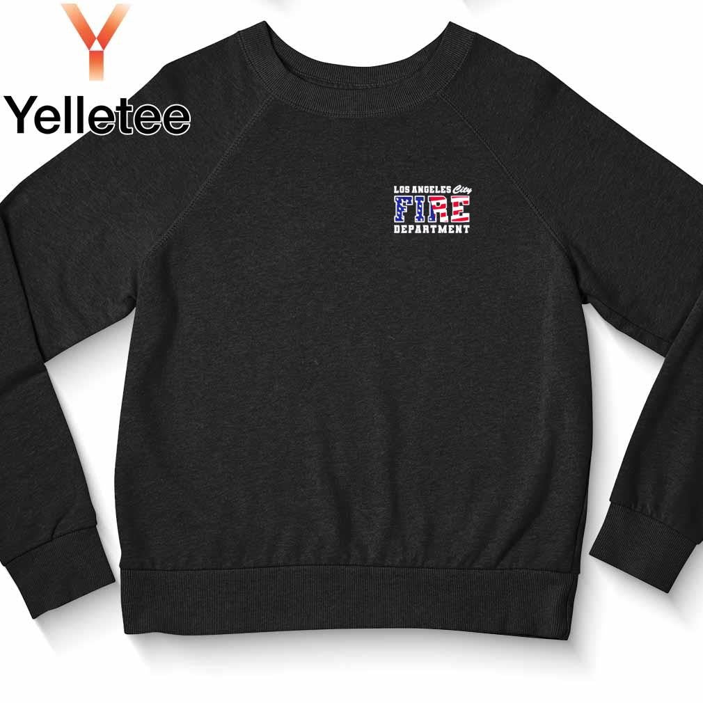 Wildfires Los Angeles city fire department patriotic two-sided tee