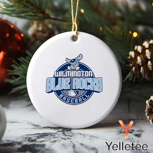 Wilmington Blue Rocks baseball circle logo Ornament