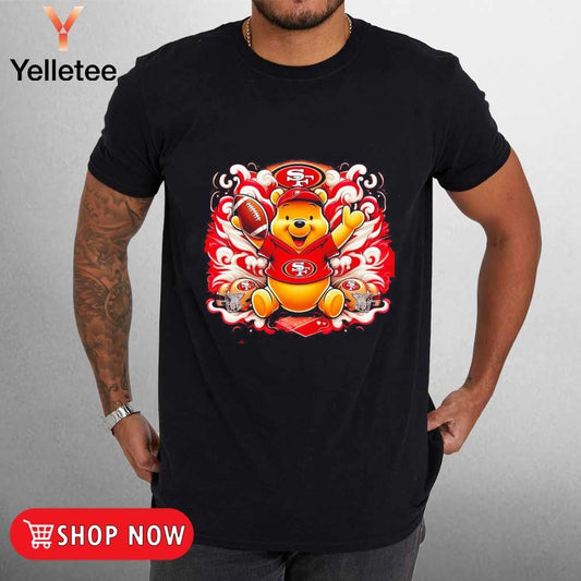 Winnie the Pooh football x San Francisco 49ers shirt