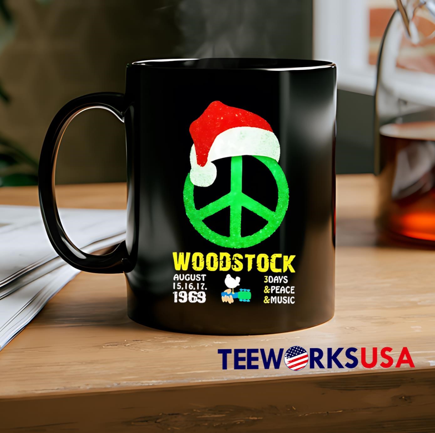 Woodstock Santa Hat Hippie 2024 shirt