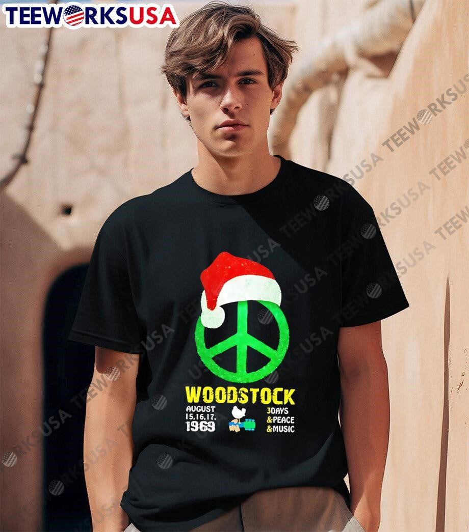 Woodstock Santa Hat Hippie 2024 shirt