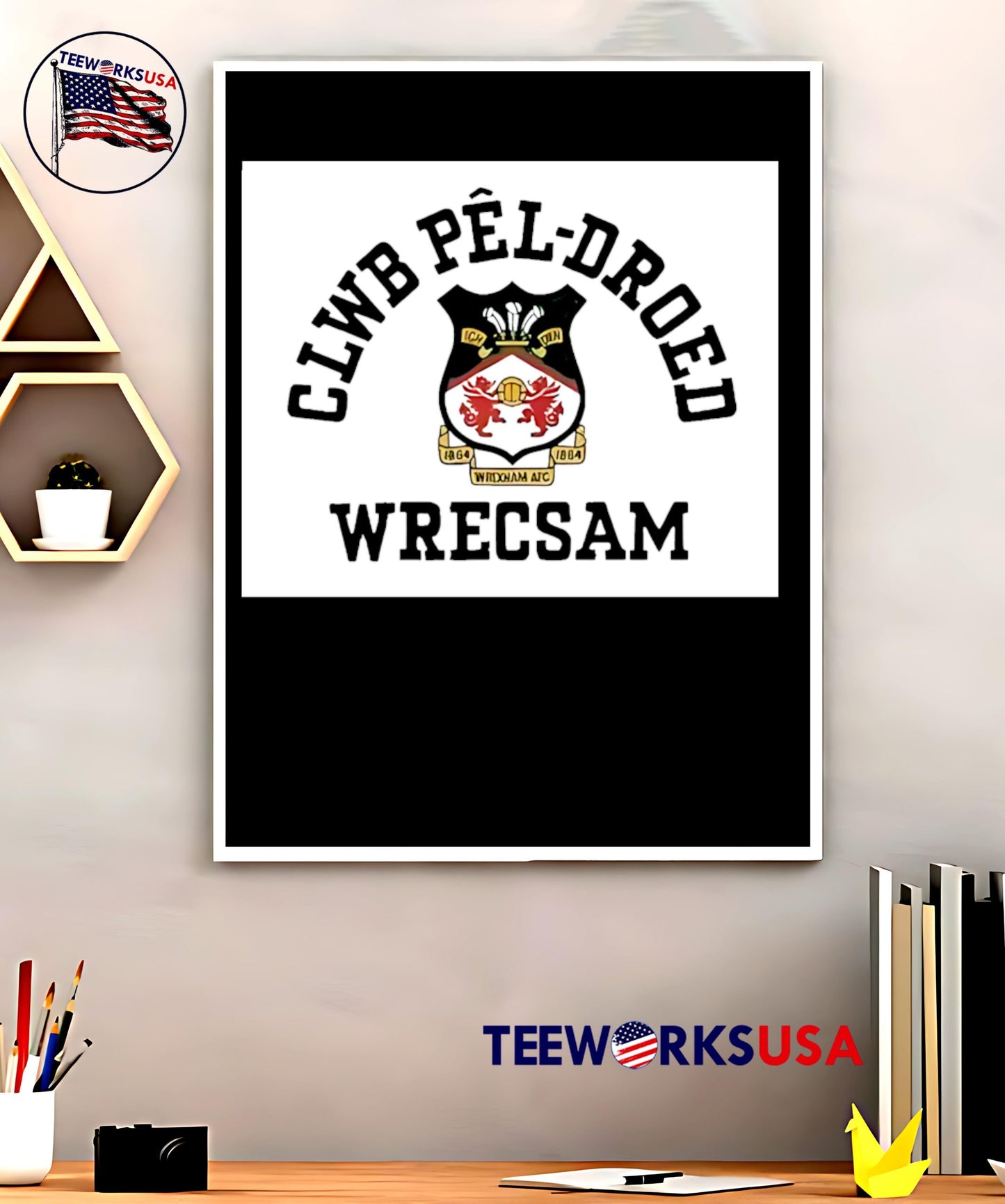 Wrecsam Clwb Pel Droed Wrecsam Afc Crest 1864 shirt