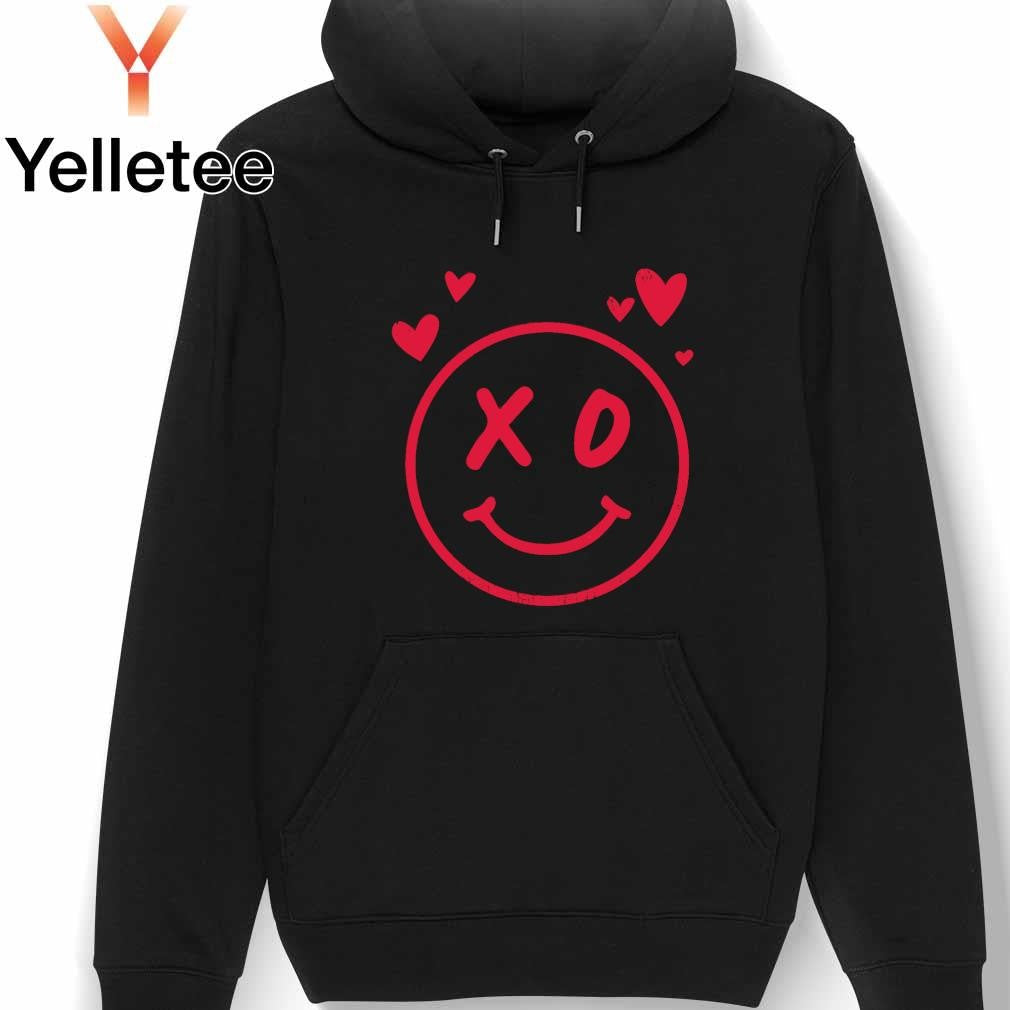 XO smiley face hearts Valentine's day shirt