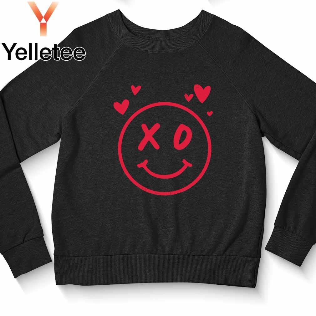 XO smiley face hearts Valentine's day shirt