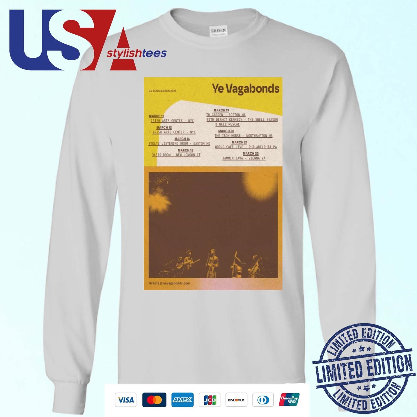 Ye Vagabonds US Tour March 2025 T-shirt