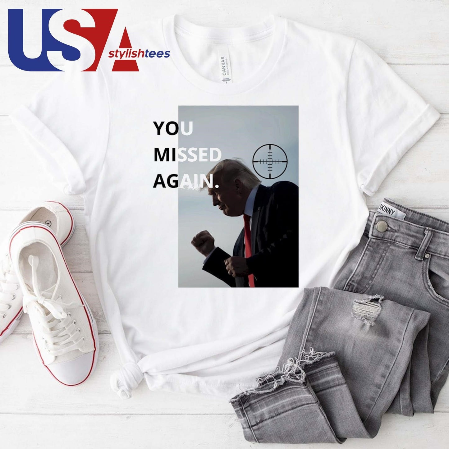 You Missed Again Golf Trump Again Shooting Attempt 2024 Shirt