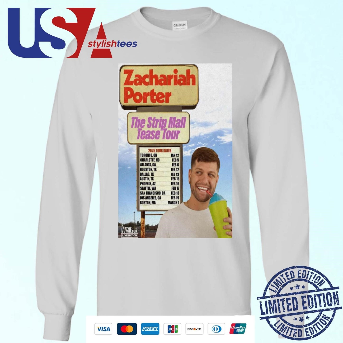 Zachariah Porter The Strip Mall Tease Tour 2025 T-shirt