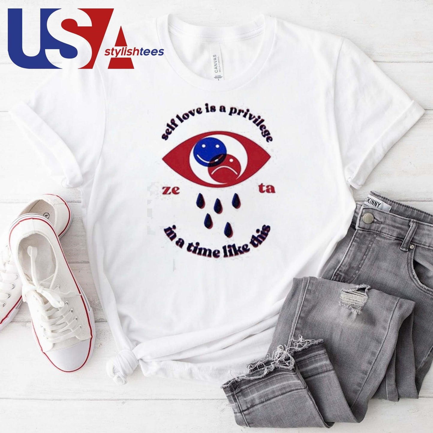 Zeta Self Love Is A Privilege In A Time Like This Eyes Smiley T-shirt