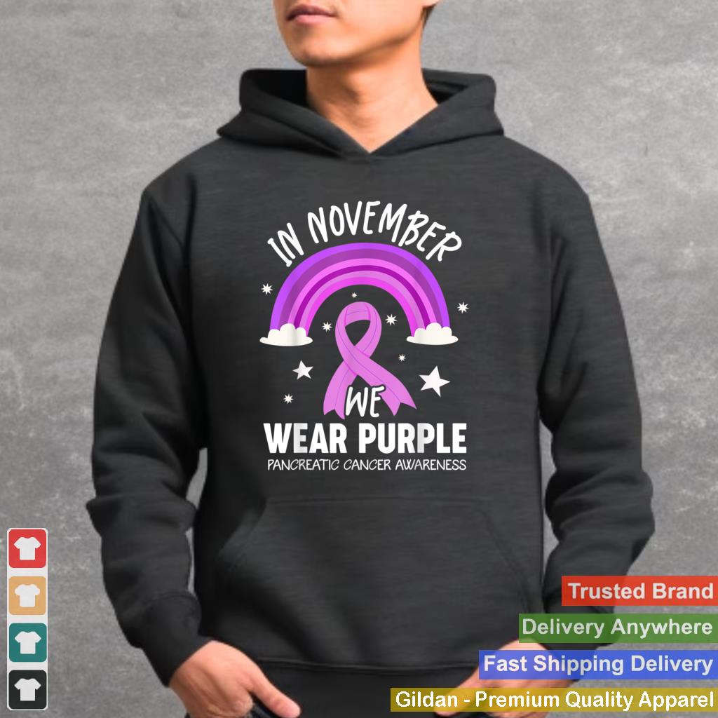 In November We Wear Purple Pancreatic Cancer Awareness T Shirt 1 2