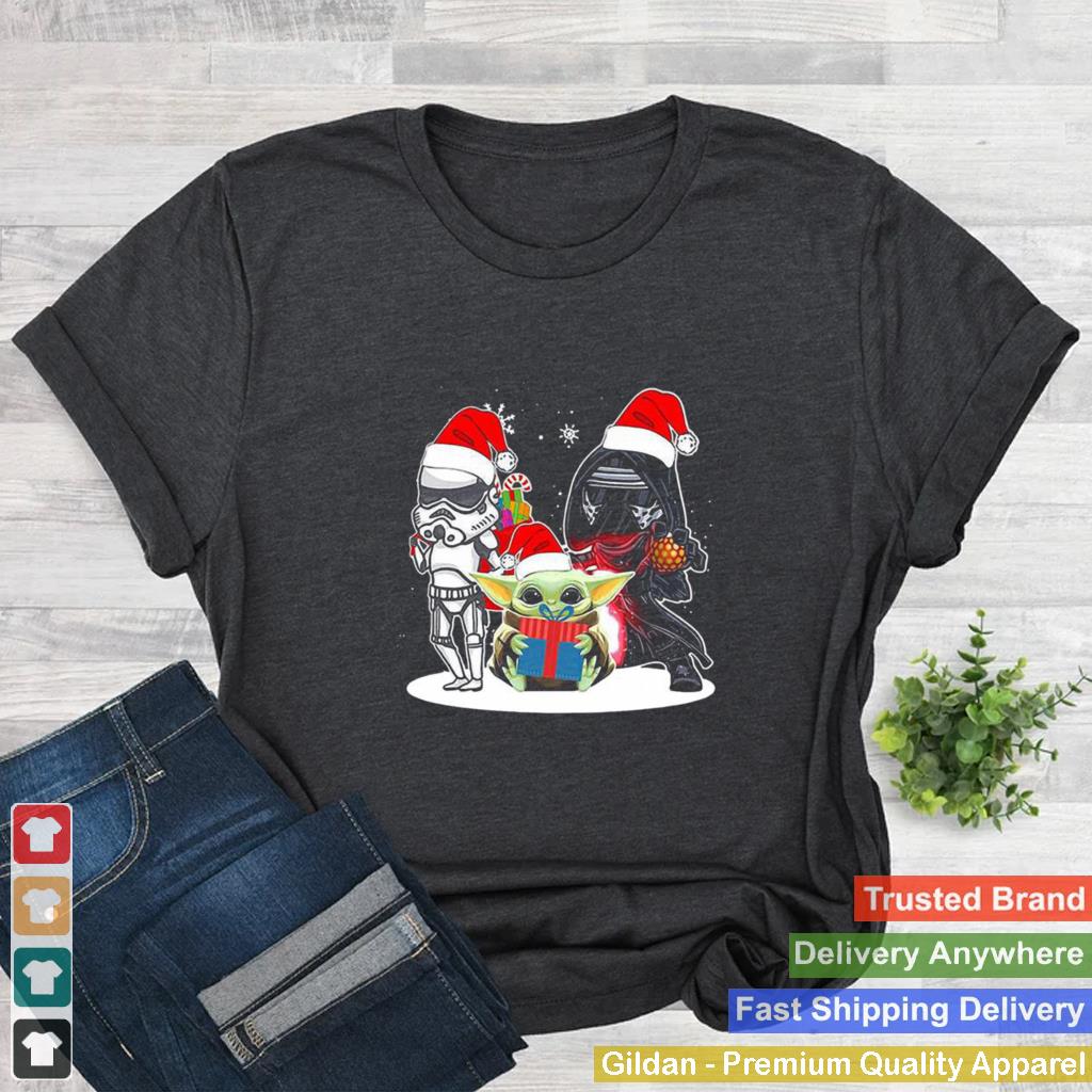 Baby Yoda And Darth Vader Stormtrooper Merry Christmas shirt