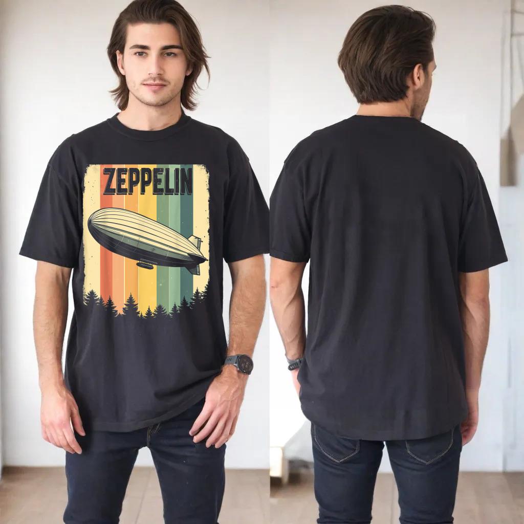 zeppelin t shirt Zepelin vintage 70s 80s Dirigible Airship