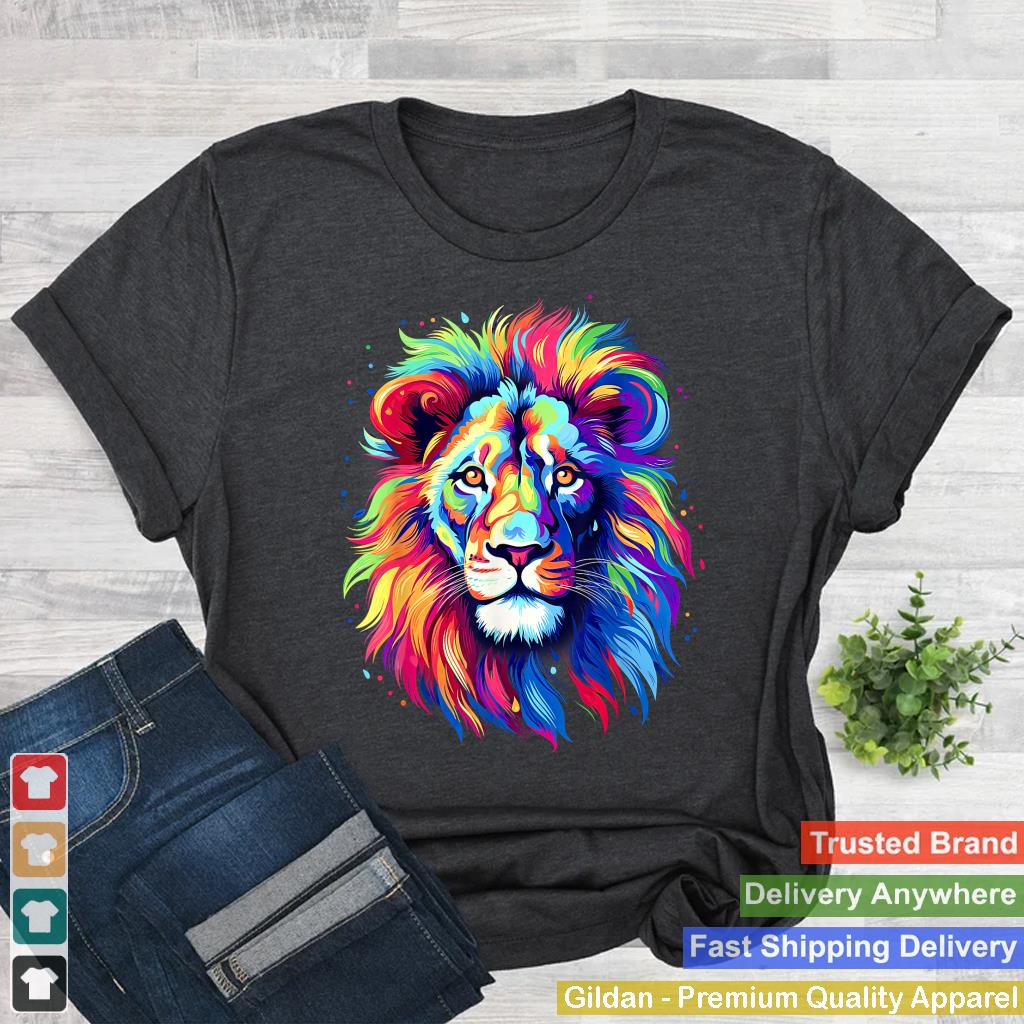 Colorful Lion Spirit Animal Multicolor Art Leo Lion