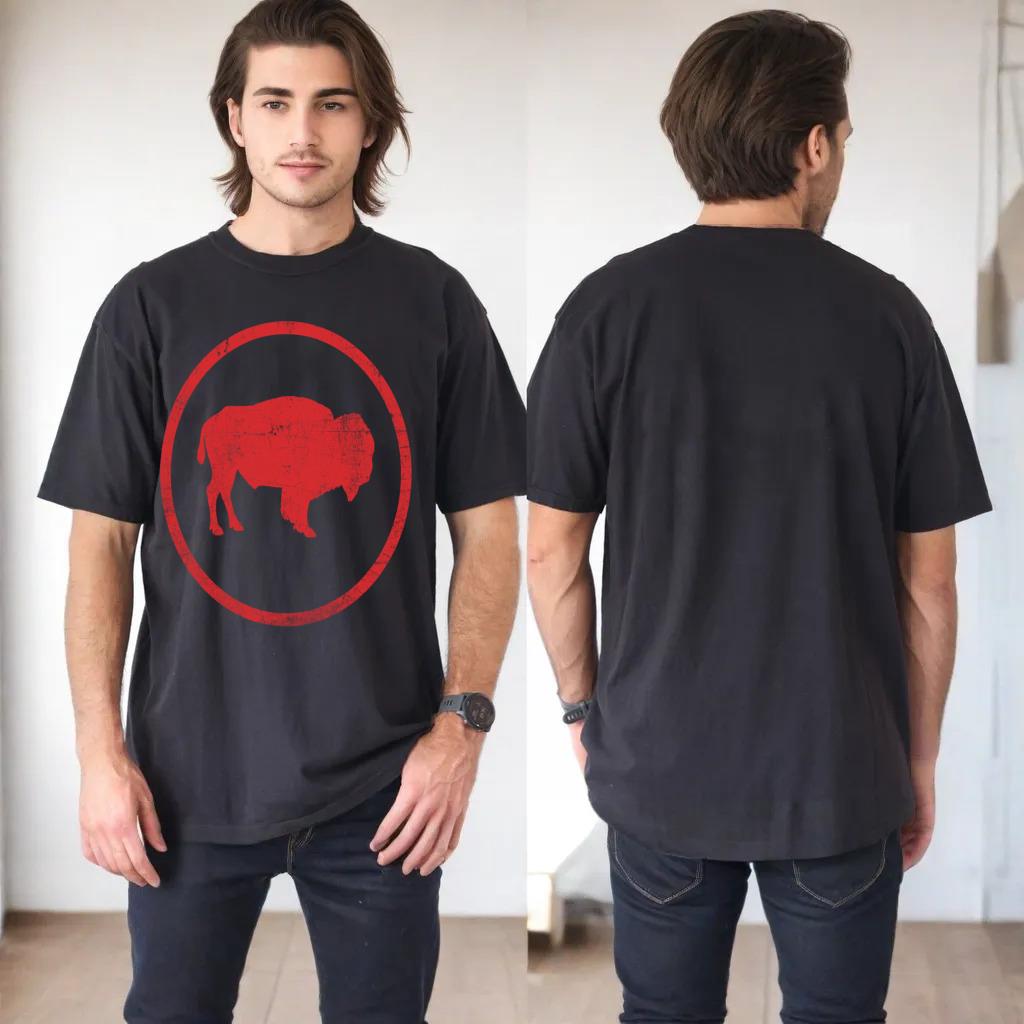 Vintage Retro Bison American Buffalo Minimalist