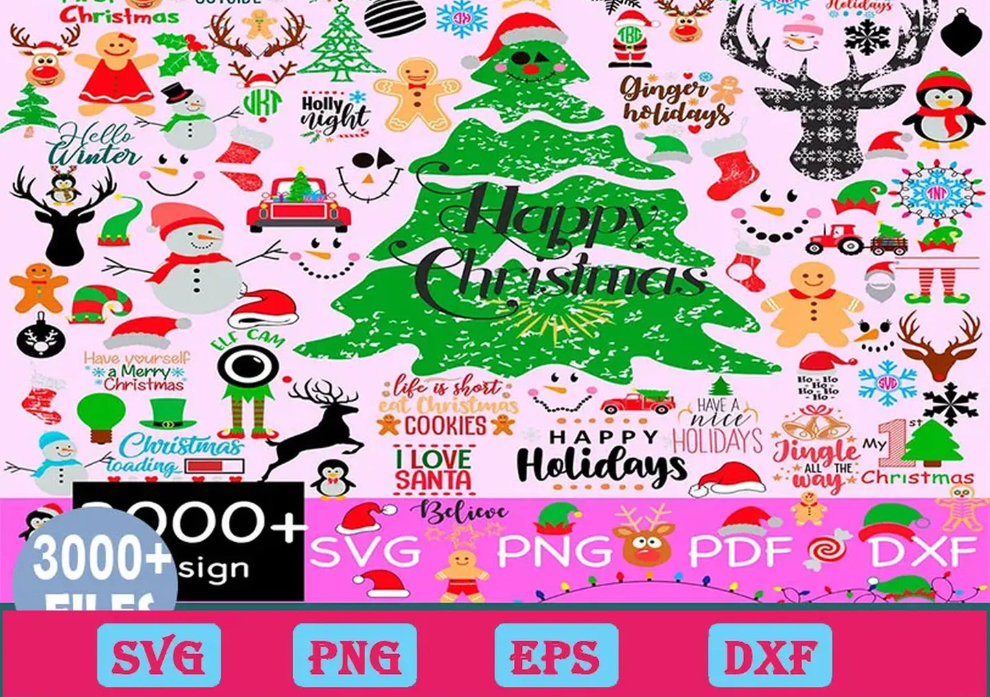 3000+ Files Bundle Christmas Svg