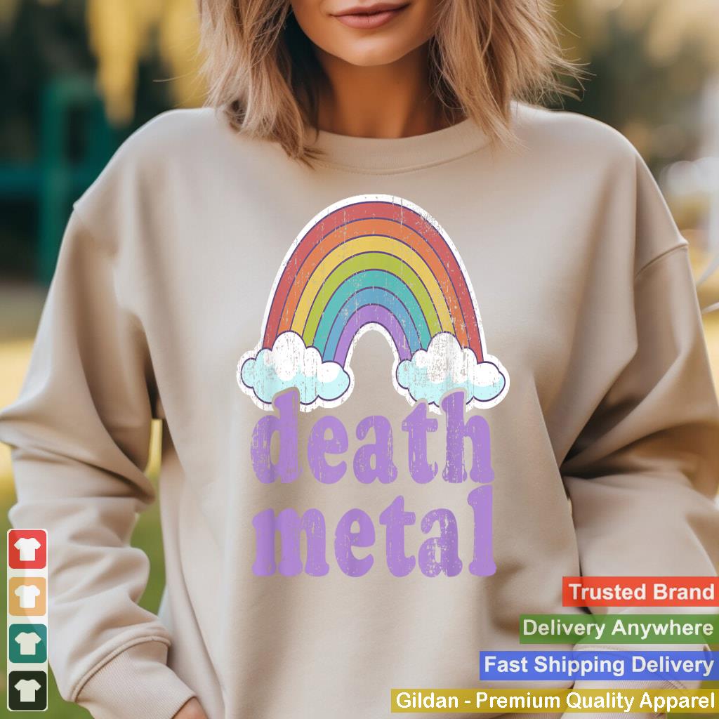 DEATH METAL Rainbow Funny Retro Vintage Love Music Metalhead