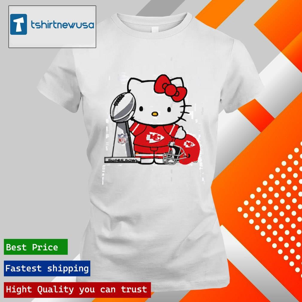 Premium Hello Kitty Kansas City Chiefs Super Bowl Football 2025 T shirt