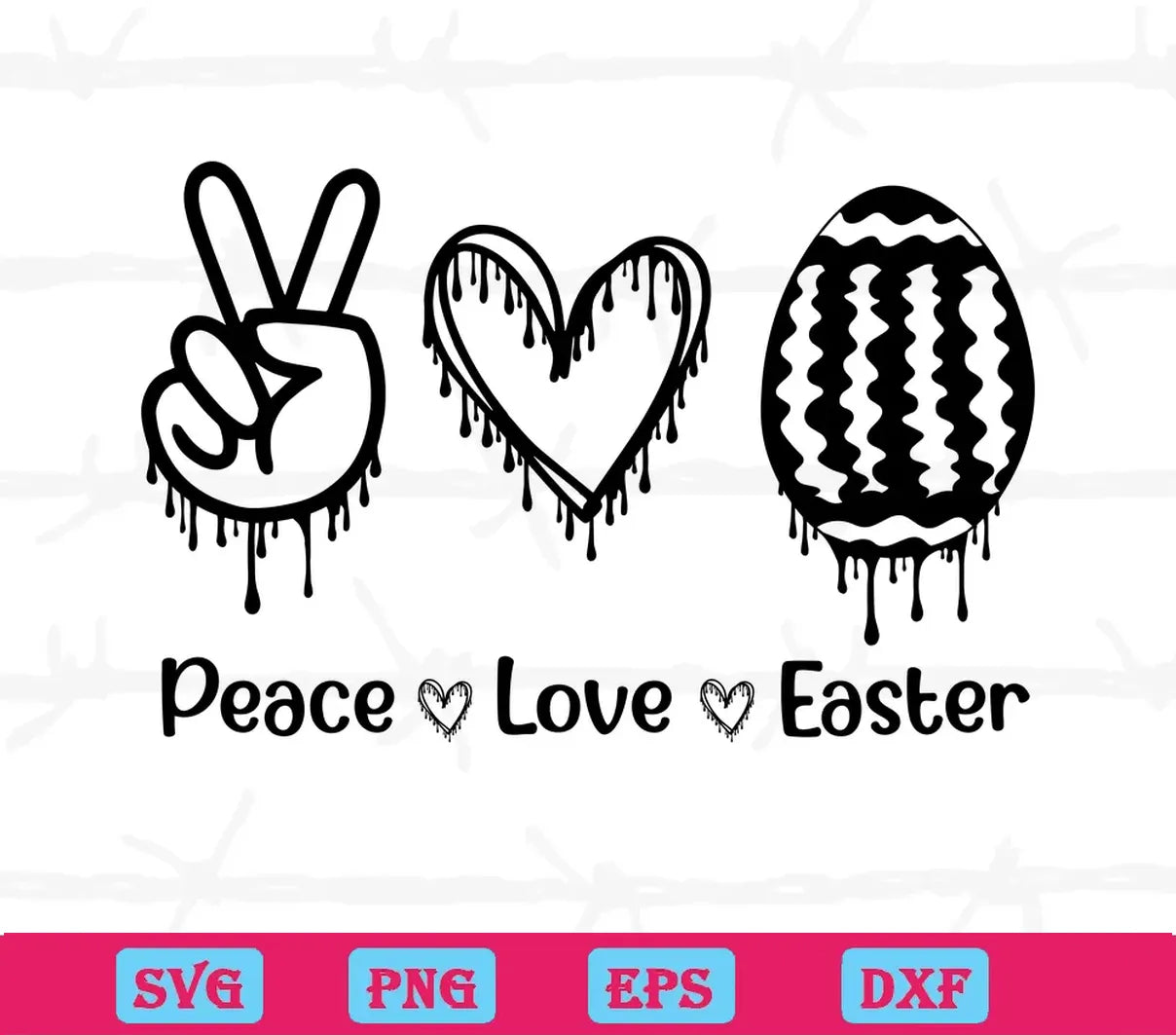 Peace Love Easter svg