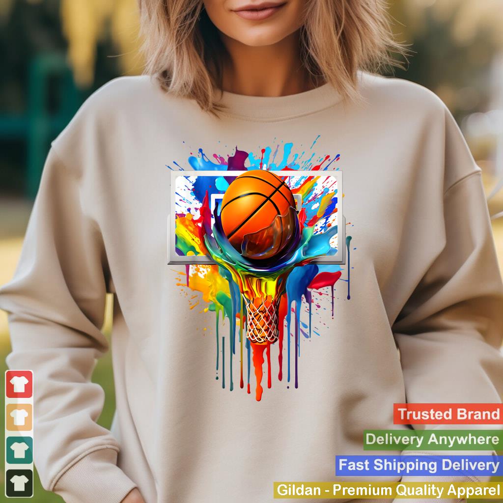 Colorful Basketball Tie Dye Color Splash Hoop Net Slam Dunk