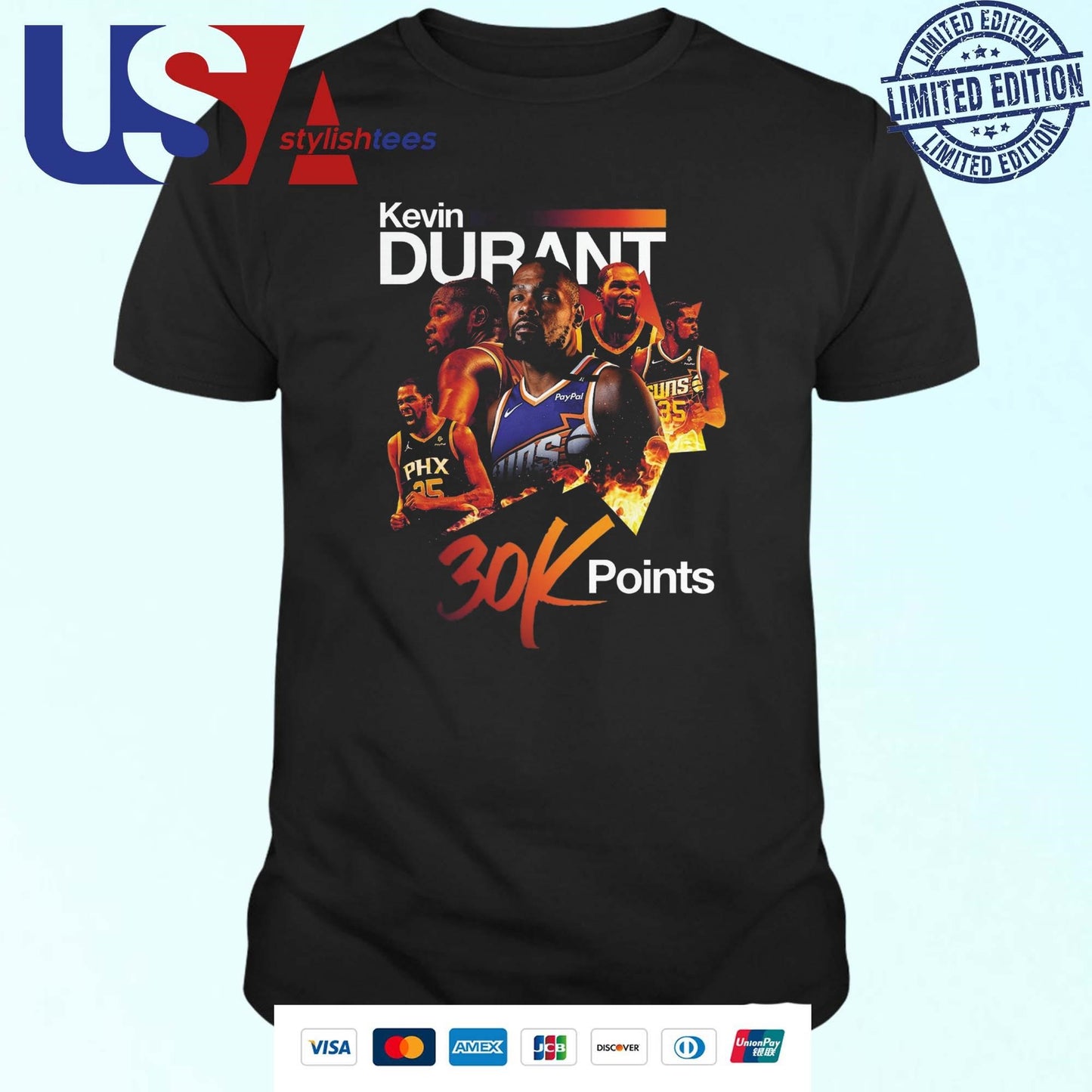 Kevin Durant Phoenix Suns 30K Career Points Shirt