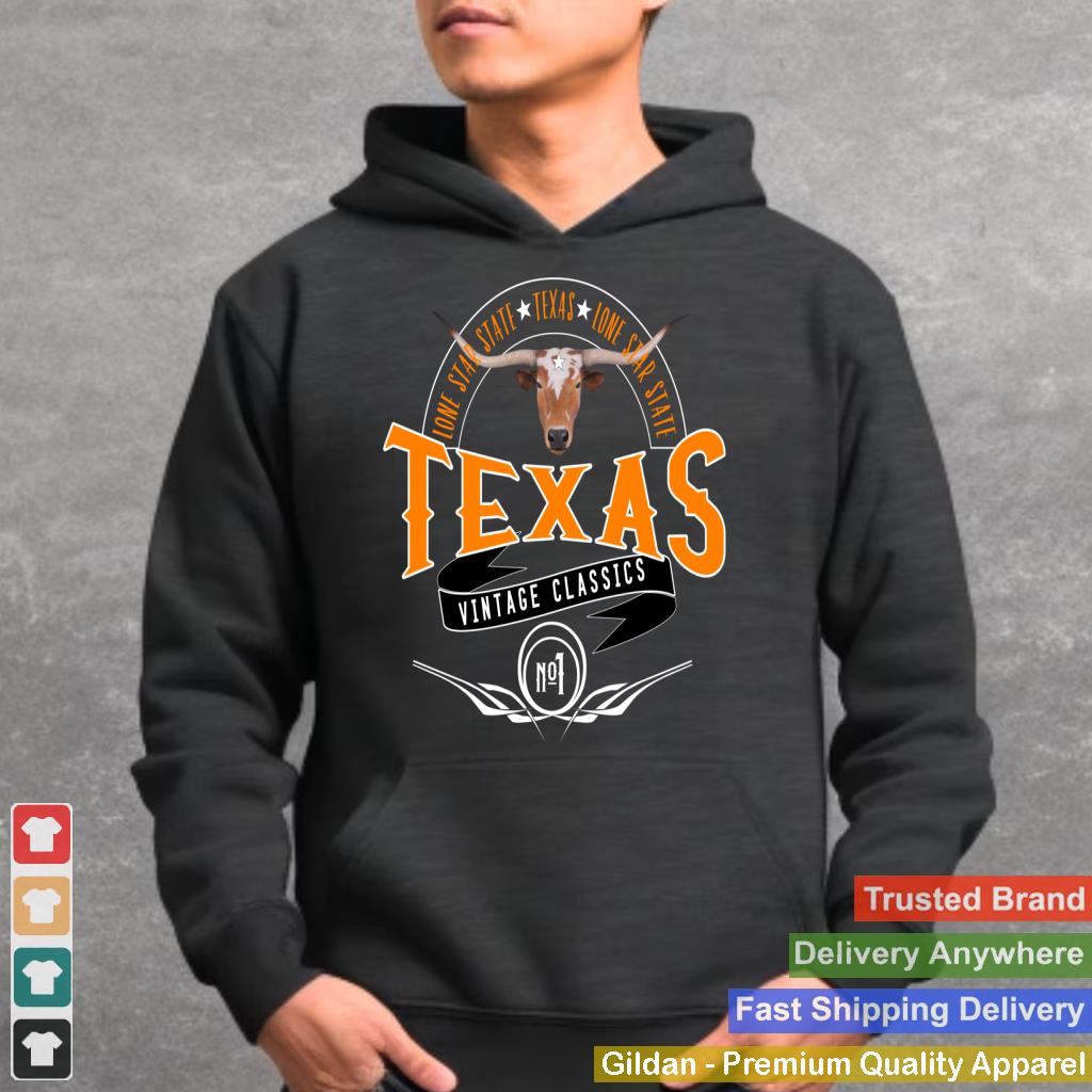 Vintage Classic Style Texas Lone Star Longhorn Design