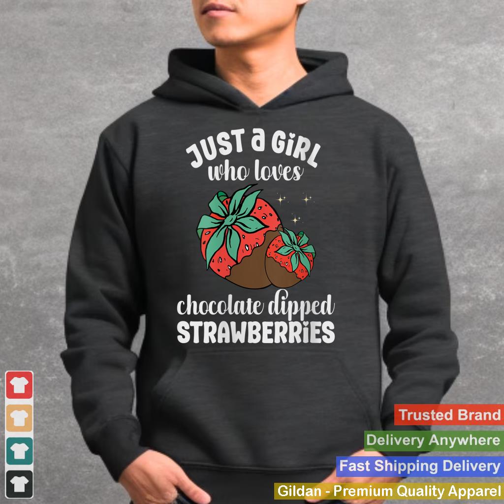 Womens Just A Girl Who Loves Chocolate Dipped Strawberries Festival V-Neck