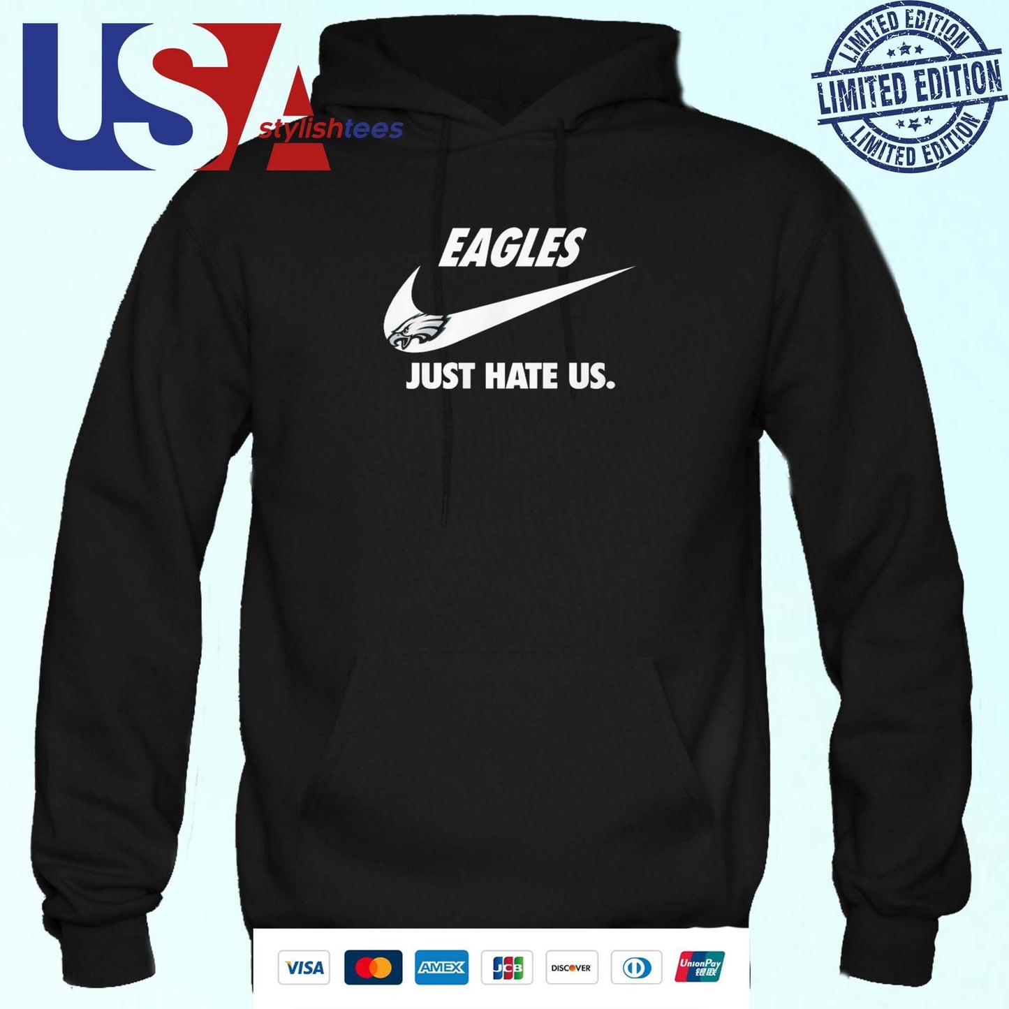 Philadelphia Eagles Football Team Just Hate Us Nike Shirt