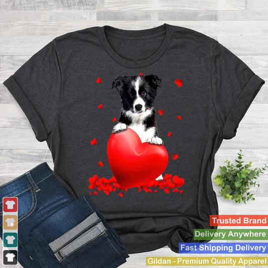 Heart Border Collie Dog Lover Christmas Valentines Day