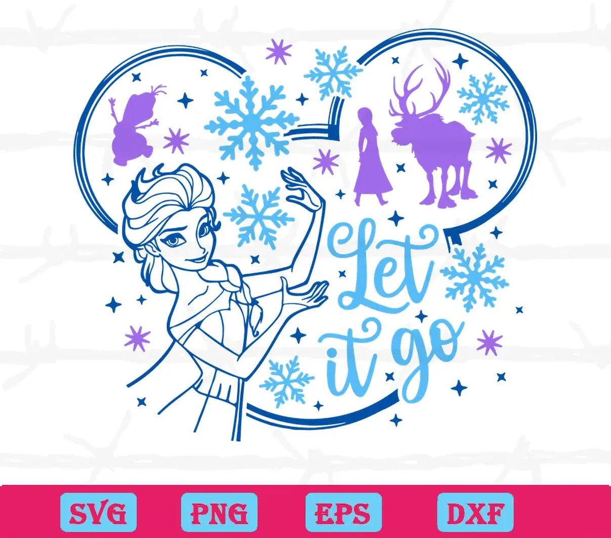 Disney Mickey Mouse Head Frozen Svg