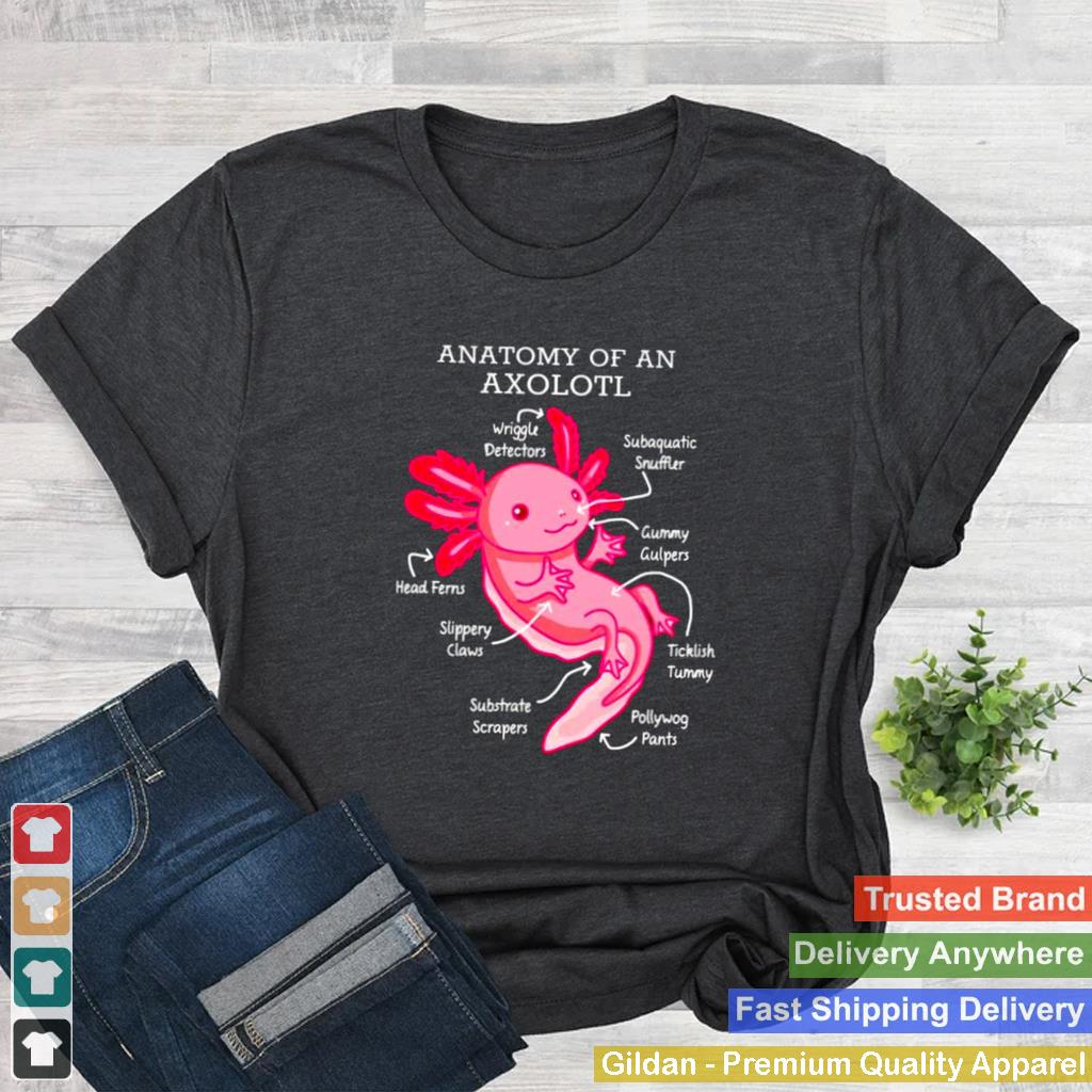 Anatomy of an axolotl shirt