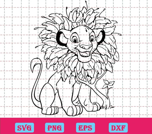 Simba svg Free, Cartoon svg Free svg Files Disney