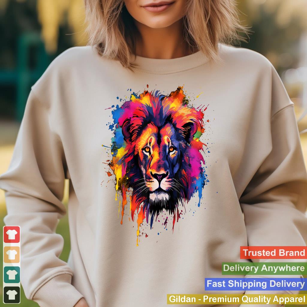 Cool Colorful Lion Head Graphic