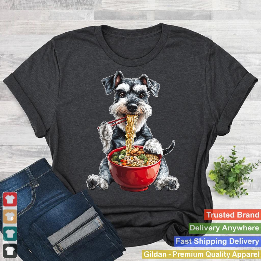 Miniature Schnauzer Dog Ramen Japanese Noodles